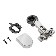 Завіса швидкознімна GTV накладна для скла без дотягувача, з монтажною планкою h = 0 і овальною заглушкою