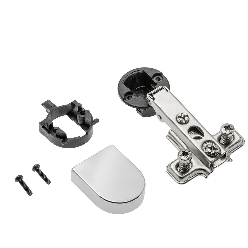 Завіса швидкознімна GTV накладна для скла без дотягувача, з монтажною планкою h = 0 і овальною заглушкою