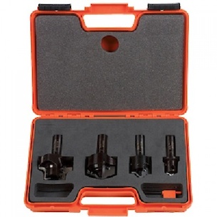 Комплект из 4 профильных фрез со сменными ножами для дверей с МДФ для изготовления базового профиля №1 615.004.01