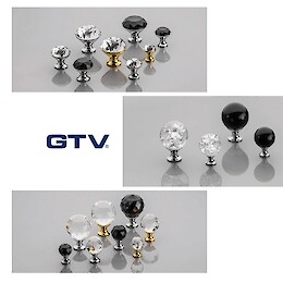 Мебельная ручка кнопка GTV Crystal
