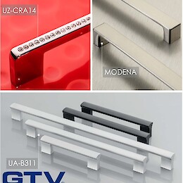 Мебельные ручки GTV. Коллекции: UA-8311, Modena, UZ-CRA14