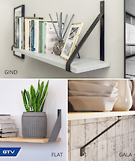 Мебельные полкодержатели  кронштейны GTV в стиле LOFT : Фотоальбом ПКФ Выбор