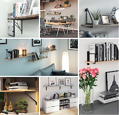 Мебельные полкодержатели  кронштейны GTV в стиле LOFT