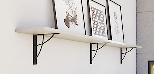 Мебельные полкодержатели  кронштейны GTV в стиле LOFT : Фотоальбом ПКФ Выбор