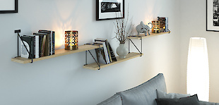 Мебельные полкодержатели  кронштейны GTV в стиле LOFT : Фотоальбом ПКФ Выбор