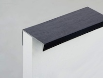 Мебельная ручка-профиль алюминиевая В9 L=5950мм графит Brush