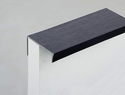 Мебельная ручка-профиль алюминиевая В9 L=5950мм графит Brush