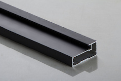 Фасадный рамочный профиль алюминиевый М4 графит Brush для изготовления мебельных фасадов