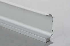 Профіль C подібний для фасадів без ручок (ФБР) з пазом під LED-підсвічування L = 5950 мм срібло