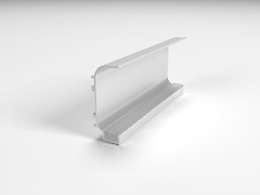 Профіль C подібний для фасадів без ручок (ФБР) з пазом під LED-підсвічування L = 5950 мм срібло