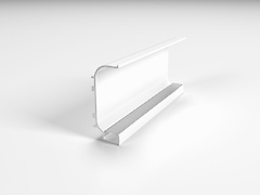 Профіль C подібний для фасадів без ручок (ФБР) з пазом під LED-підсвічування L = 5950 мм білий