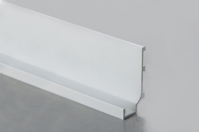 Профиль L образный для фасадов без ручек (ФБР) с пазом под LED-подсветку L=5950 мм белый