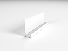 Профіль L подібний для фасадів без ручок (ФБР) з пазом під LED-підсвічування L = 5950 мм білий