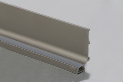 Профіль L подібний для фасадів без ручок (ФБР) з пазом під LED-підсвічування L = 5950 мм інокс (коньяк)