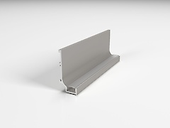 Профіль L подібний для фасадів без ручок (ФБР) з пазом під LED-підсвічування L = 5950 мм коньяк