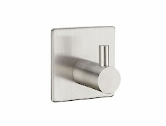 Гачок клейкий з нержавіючої сталі одинарний квадратний/прямий, матовий