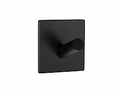 Крючок клеящийся из нержавеющей стали одинарный квадратный/косой, черный