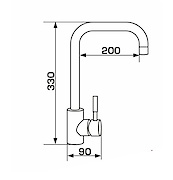 Змішувач GRANADO OVIEDO, Inox