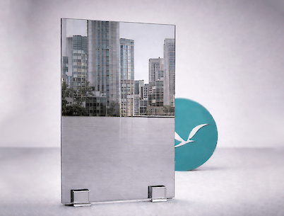 Дзеркало тоноване графіт 4 мм 2550х1605