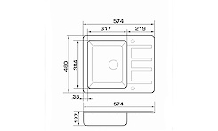 Мойка GRANADO гранитная ALANIS, цвет Terra