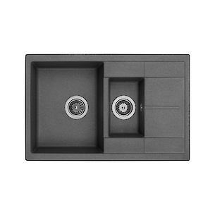 GR Мойка LEON 765х490x190/130, цвет Grafito