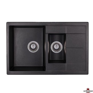 GR Мойка LEON 765х490x190/130, цвет Black