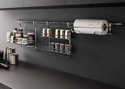 ругла рейлінгова система Vibo рейлінг d=16 1200мм с квадратними опорами, хром (LA9839C)