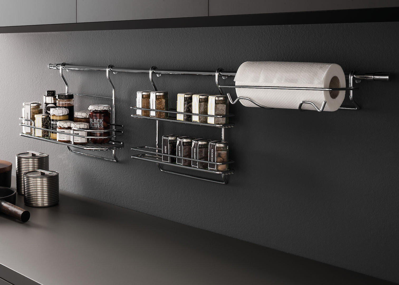 ругла рейлінгова система Vibo рейлінг d=16 1200мм с квадратними опорами, хром (LA9839C)