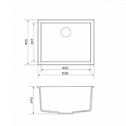 Мойка GRANADO гранитная UNDER TOP MAX, цвет Marron