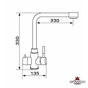 Змішувач GRANADO BADALONA, колір Gris