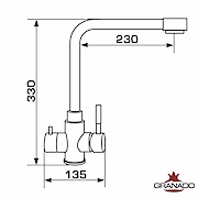 Змішувач GRANADO BADALONA, колір Marron