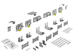 Комплект роликів Hettich TopLine L v2.0 для шафи з 3 дверима, товщина двері 18-30 мм, 50 кг (9242713)