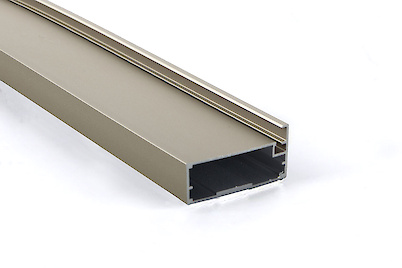 Фасадный алюминиевый профиль М21 L= 5950 мм инокс (коньяк)