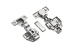 Завіса GTV PRESTIGE напівнакладна c дотягувачем, монтажною планкою h=0 з ексцентриком і заглушками