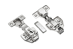 Петля GTV PRESTIGE накладная c доводчиком, монтажной планкой с эксцентриком и заглушками