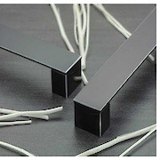 Меблева ручка GTV ARES L=160мм, чорна (UA-ARS160-20)