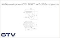 Меблевий ролик GTV BRAZYLIA D = 35 без гальма, чорний