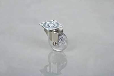 Мебельный ролик GTV BRAZYLIA D=50 без тормоза, прозрачный