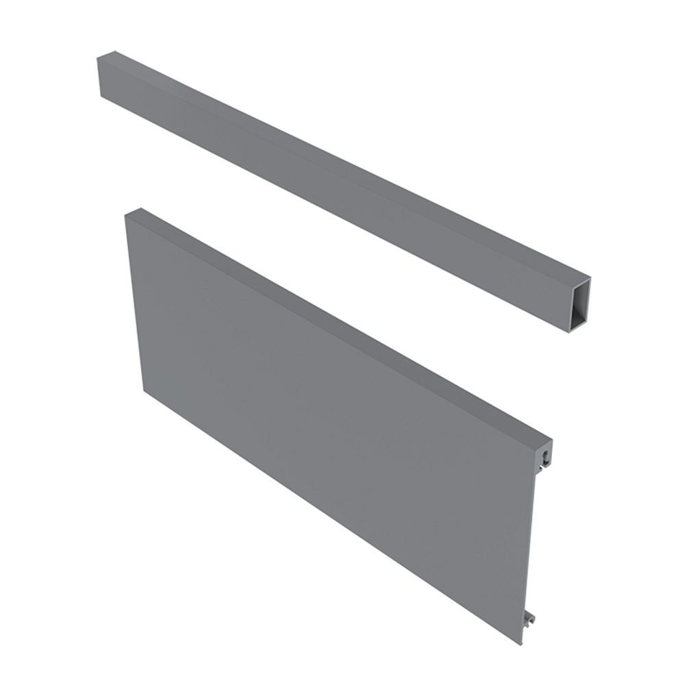 Передня панель H=110 і релинг L=1200 GTV для високої внутрішньої шухляди AXIS PRO, антрацит