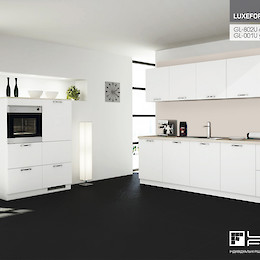 LuxeForm Crystaline GL-802U серый шелк, GL-001U ультра белый