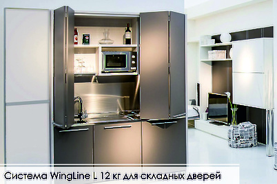 Комплект фурнитуры для системы со складными фасадами WingLine L 12 кг