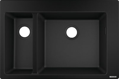 Мийка гранітна HANSGROHE S510-F635 вбудована мийка 770x510x205, колір Grafite Black