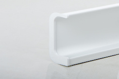 Заглушка ліва в кольорі білий до профілю ФБР С-образному з LED підсвічуванням