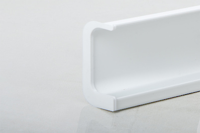 Заглушка левая профиля C с LED подсветкой для фасадов без ручек (ФБР) белый