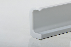 Заглушка ліва в кольорі сірий до профілю ФБР С-образному з LED підсвічуванням