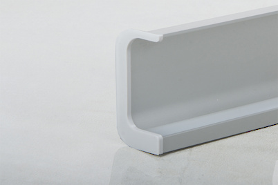 Заглушка левая профиля C с LED подсветкой для фасадов без ручек (ФБР) серый