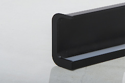 Заглушка ліва в кольорі чорний до профілю ФБР С-образному з LED підсвічуванням