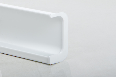 Заглушка правая профиля C с LED подсветкой для фасадов без ручек (ФБР) белый