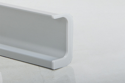 Заглушка правая профиля C с LED подсветкой для фасадов без ручек (ФБР) серый