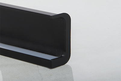 Заглушка правая профиля C с LED подсветкой для фасадов без ручек (ФБР) черный